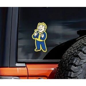 Radiation Shelter Blue Boy‎ Waterproof Reflective Decal 8 " Tall